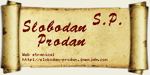 Slobodan Prodan vizit kartica